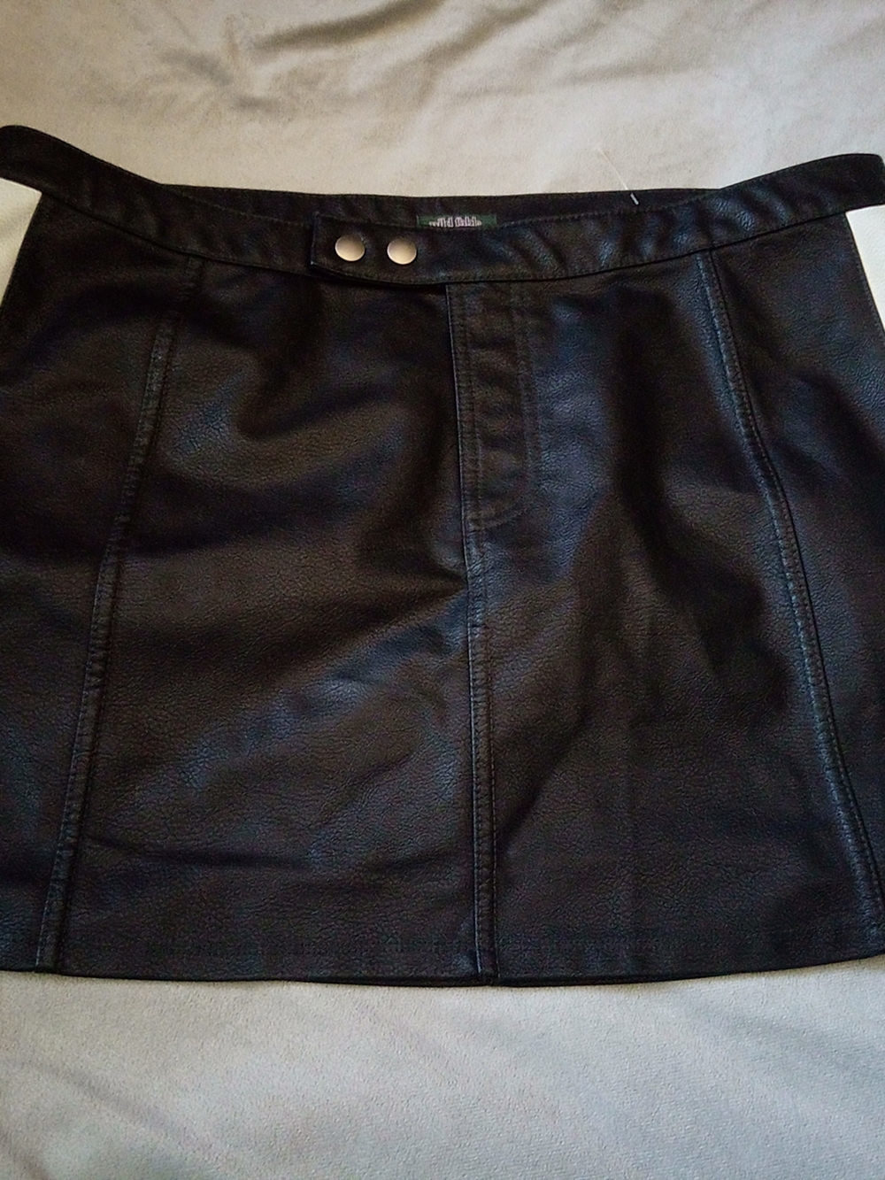 wild fable Black Mini Skirt with Snap Waist